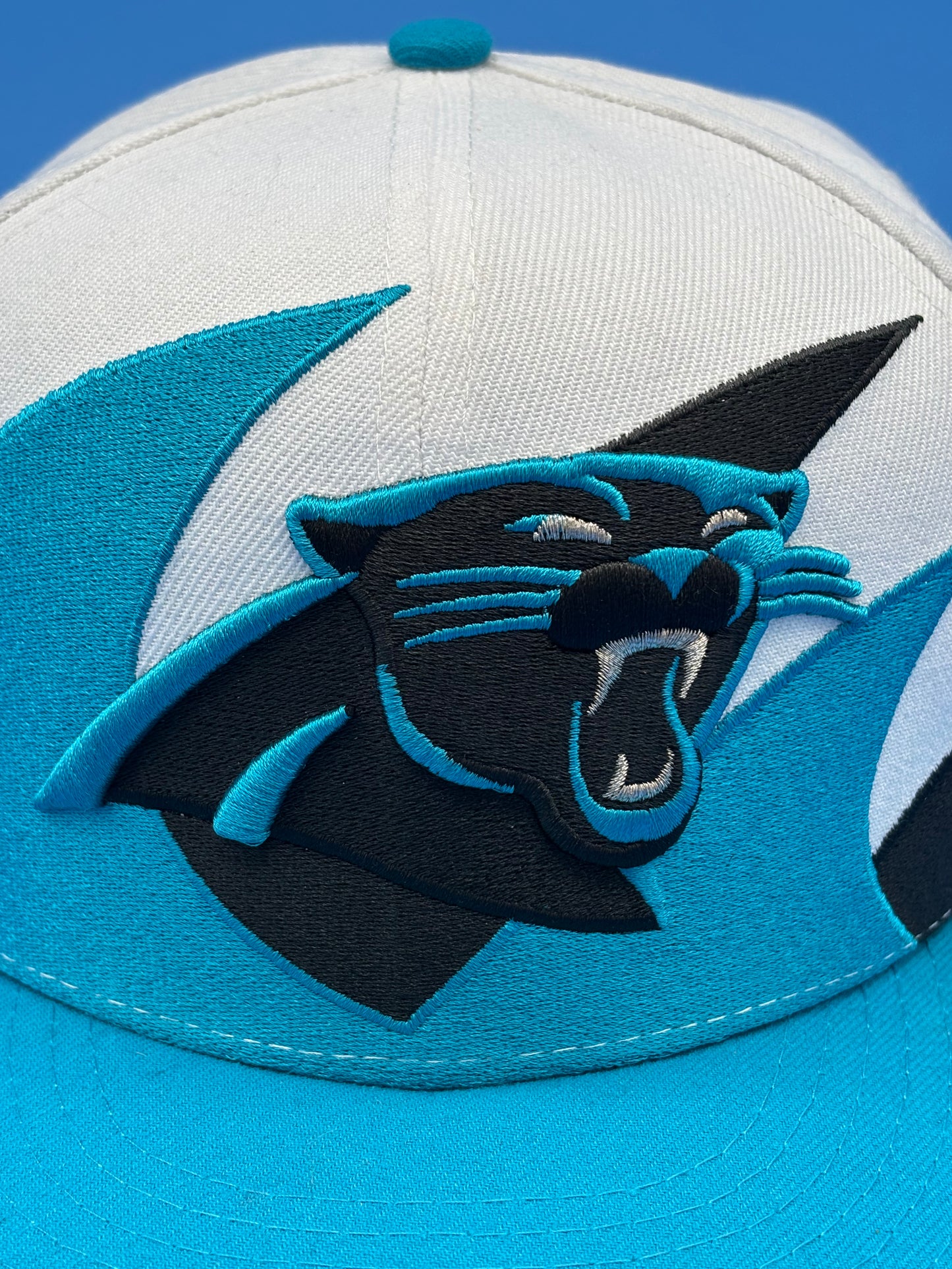 Vintage New Era 9Fifty NFL Carolina Panthers Shark Tooth Snapback Hat