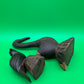 Vintage Carved Ironwood Bird Sculptures Lot of 2 Heron Eagle Folk Art MCM