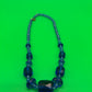 Vintage Faceted Blue Glass Necklace