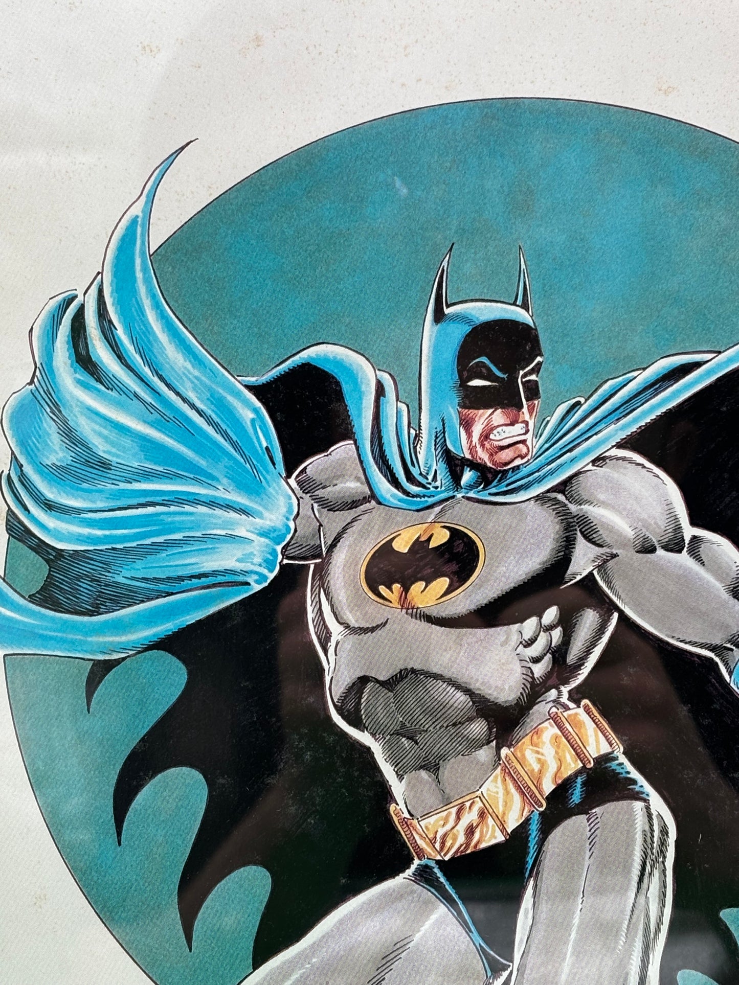 1990 Batman Pat Broderick Signed Numbered Lithograph 1786/5000 Framed DC Comics