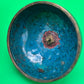 Antique Japanese Cloisonne Enamel Lidded Ginger Jar Floral Tripod Feet 6.5”