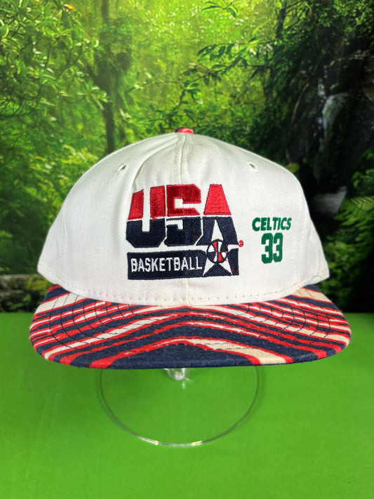 Vintage 1992 USA Team Basketball #33 Celtics Hat