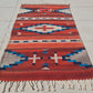 Rare Hand Knotted Vintage South American Kilim Kilm Wool Area Rug 3.3 x 1.10 Ft