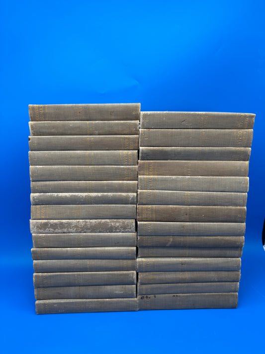 Complete 30 Vol. Works of Alexandre Dumas P.F. Collier Antique Book Set c.1902 Gray Cloth