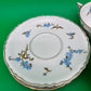 Antique Haviland Limoges France Tea Cup & Saucer Set – Blue Floral, Gold Trim (8-Piece Set)