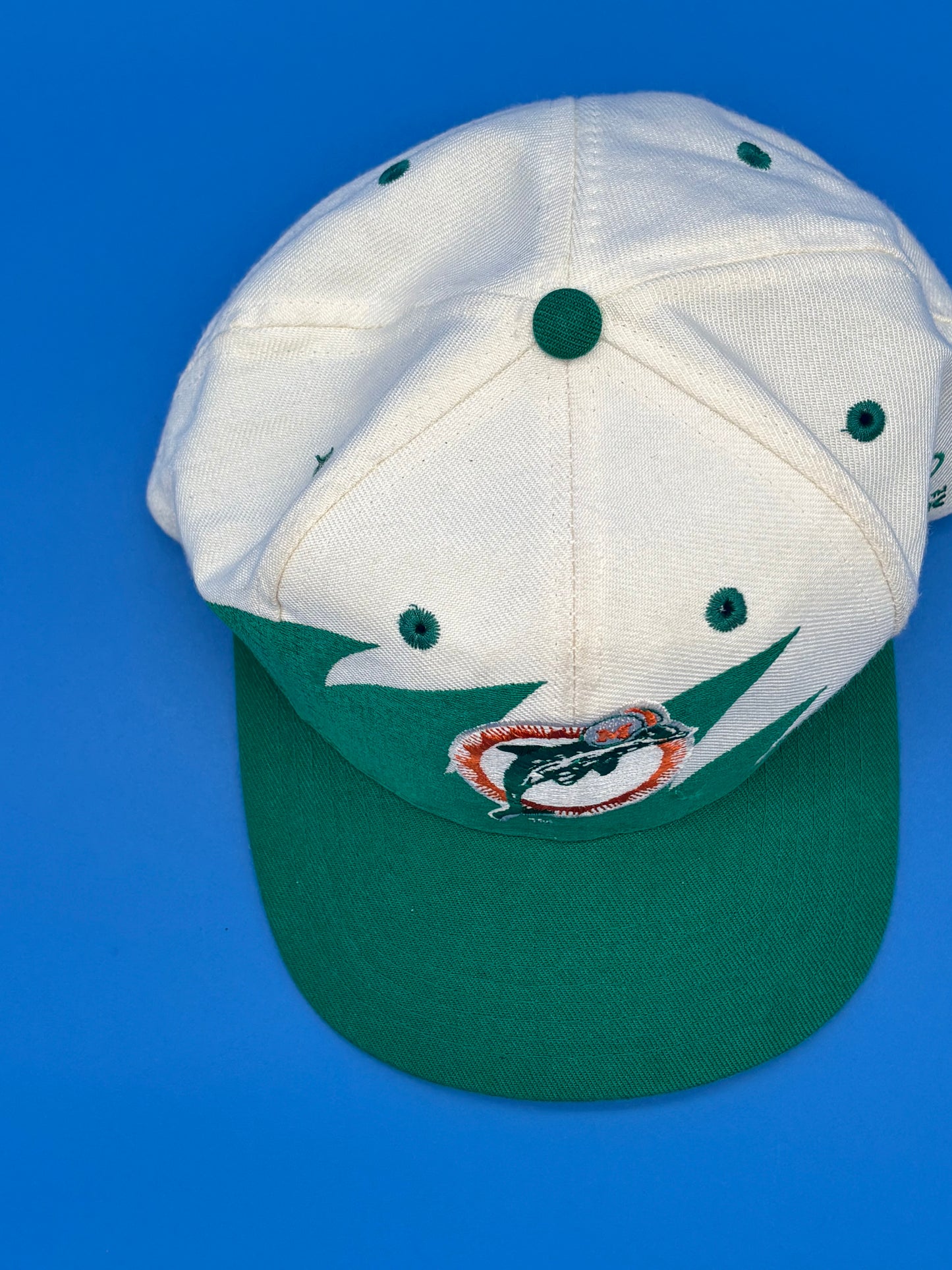 Vintage 90’s NFL Miami Dolphins Shark Tooth Hat Snapback Pro LINE Logo