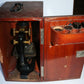 Vintage Brass Spencer Microscope ALOE Co. No. 75659 c.1922 w/ Extra Optics & Wood Case