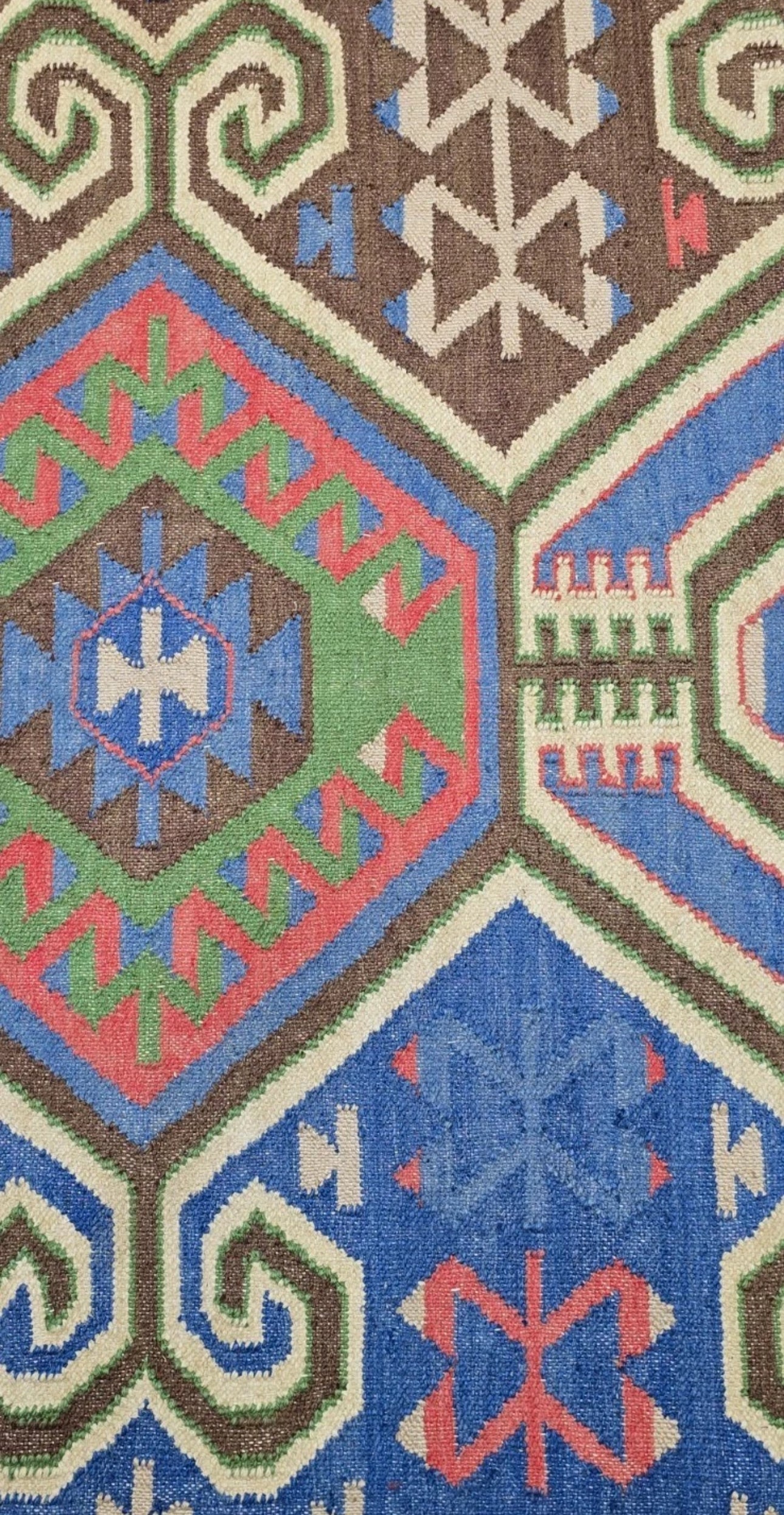 Turkish Bohemian Rug , Geometric Design Turkish Rug,Hand Made 4’x6’