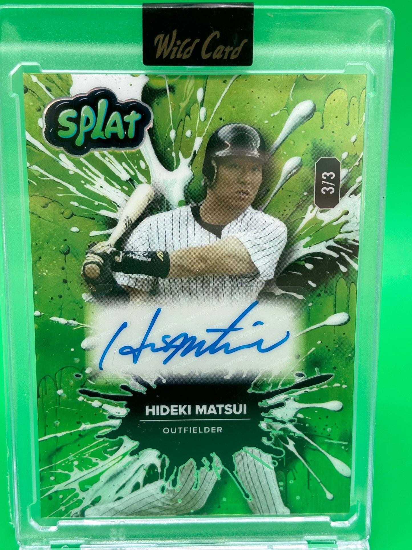 2024 Wild Card Splat Hideki Matsui Auto Green /3 Yankees SBLIM02-HMA 3/3