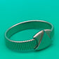 Vintage Napier Silver Tone Stretch Bracelet Geometric Modernist Expansion Rare