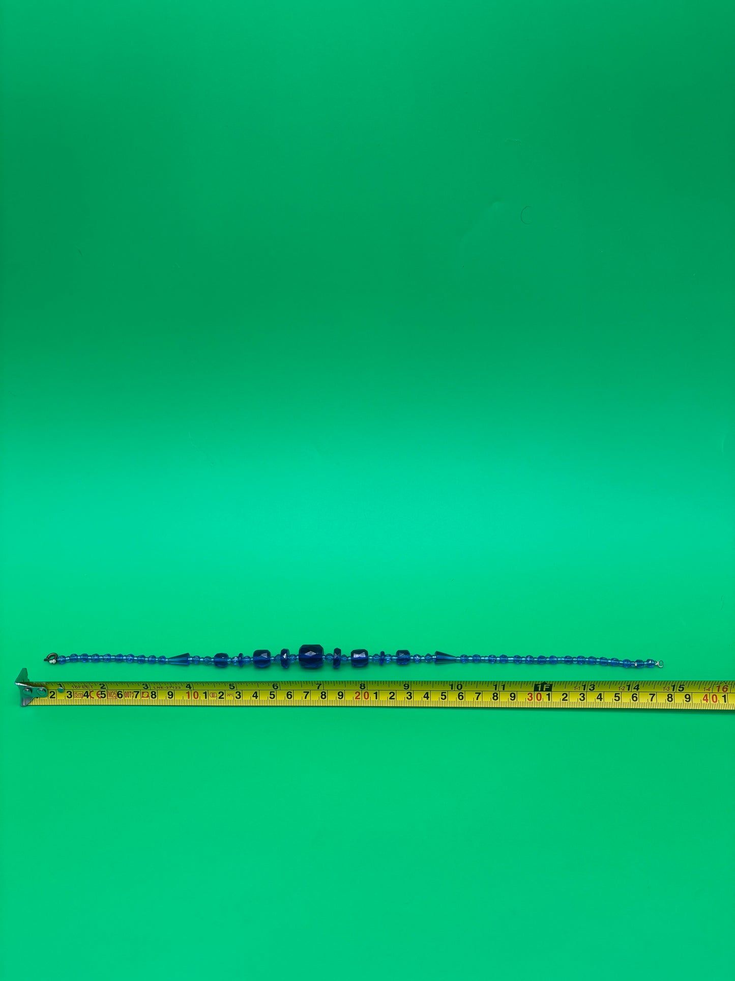 Vintage Faceted Blue Glass Necklace