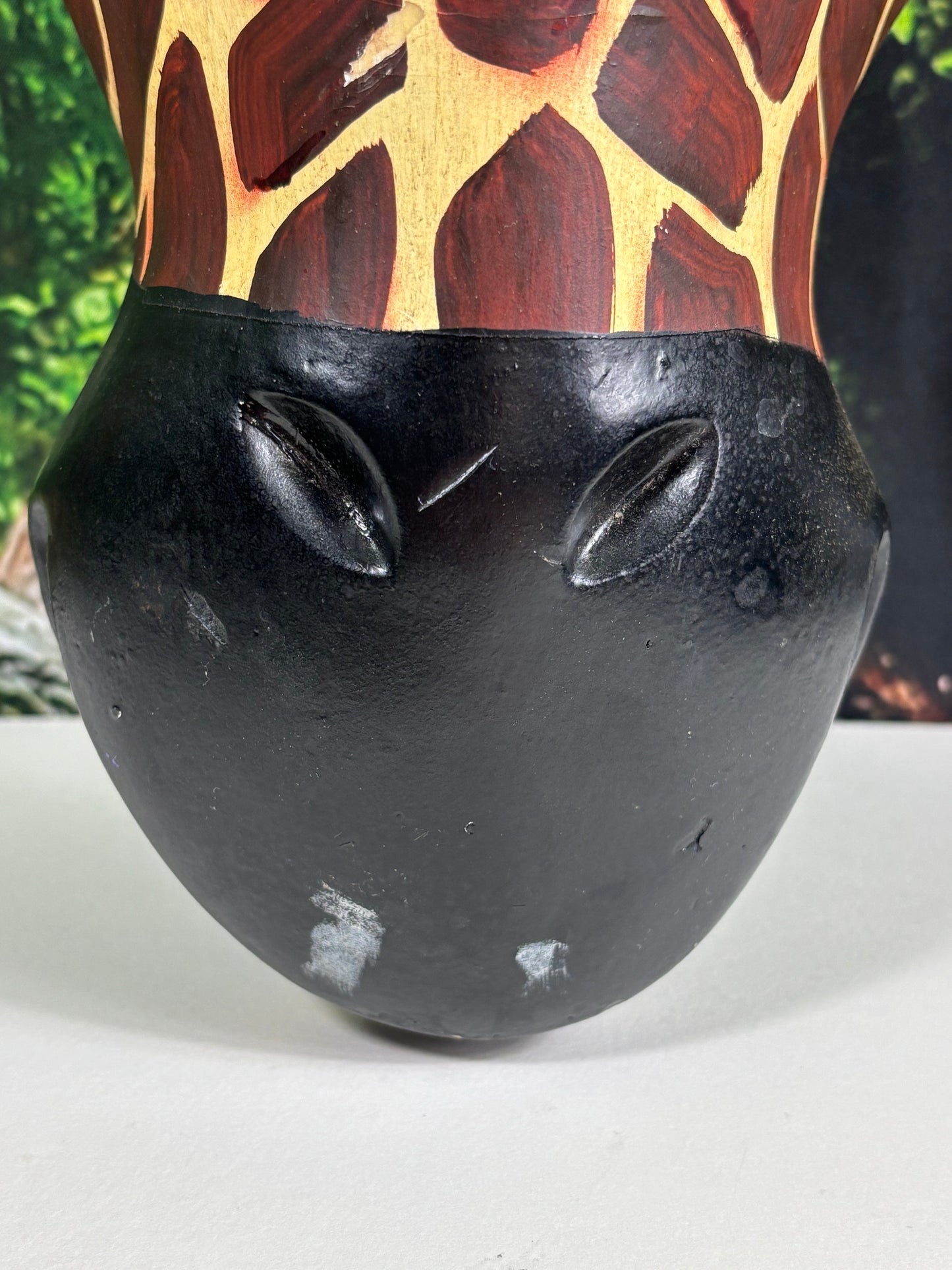 Wooden Giraffe Head Wall Hanging