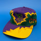 Vintage Mardi Gras Rare Hat SnapBack Lightning Bolt Thunder Jagged Edge Cap