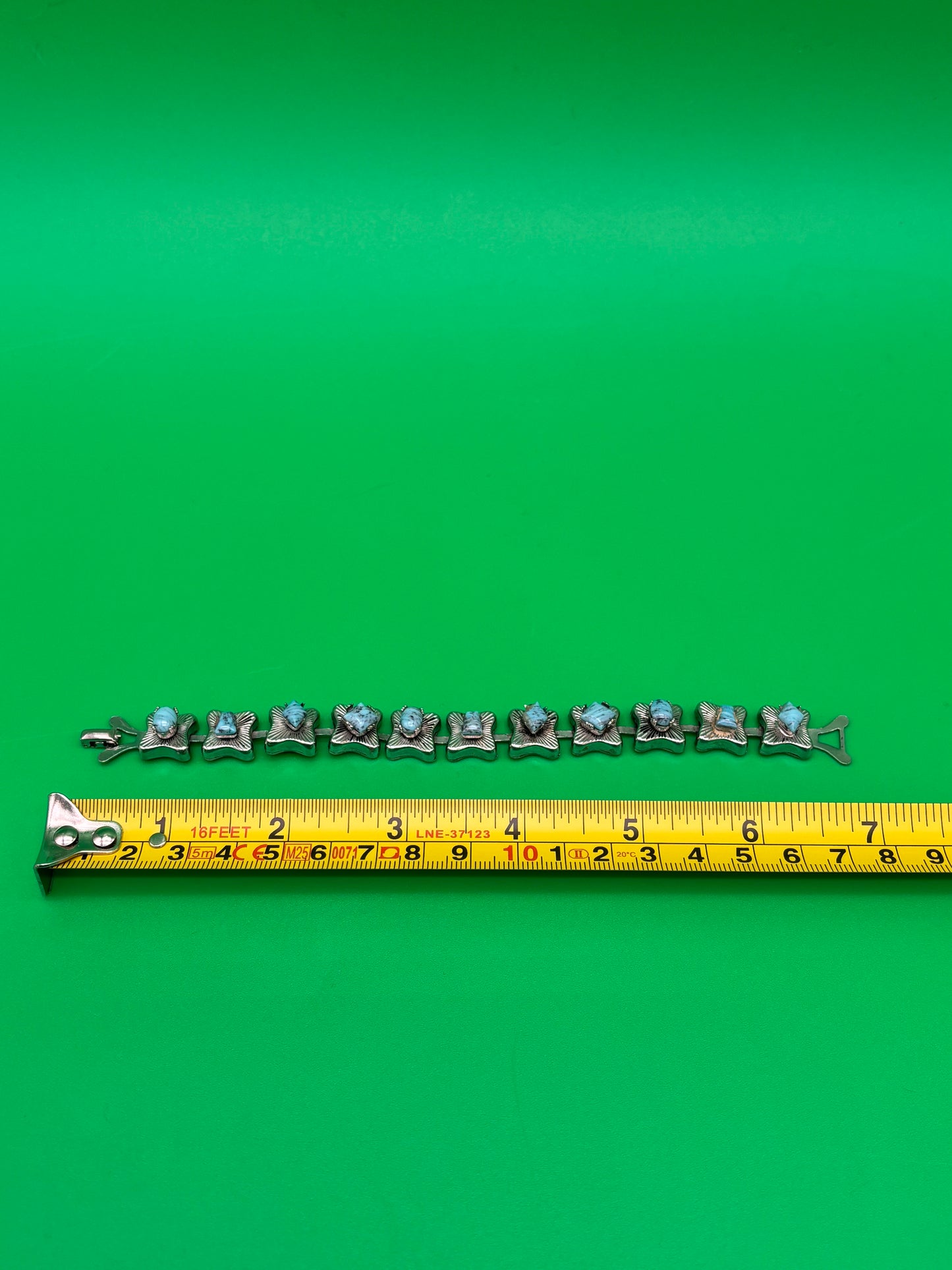 Vintage MCM High End Turquoise Tone 7" Bracelet