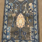 Handmade Oushak Style Wool Accent Rug 2x3 Gray Blue Turkish Floral Boho Decor