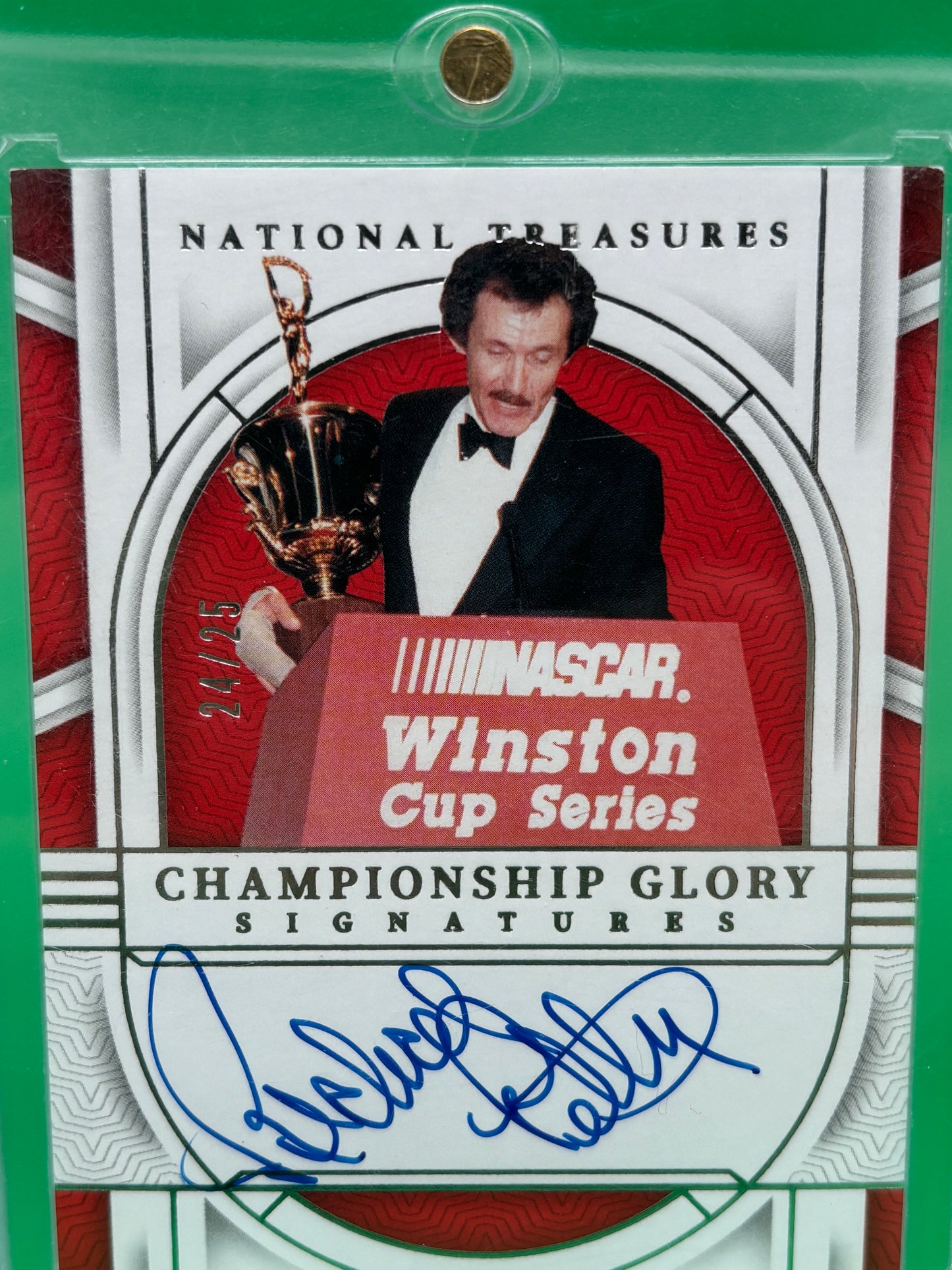 2024 National Treasures Richard Petty Championship Glory On-Card Auto 24/25 CGS-RPT