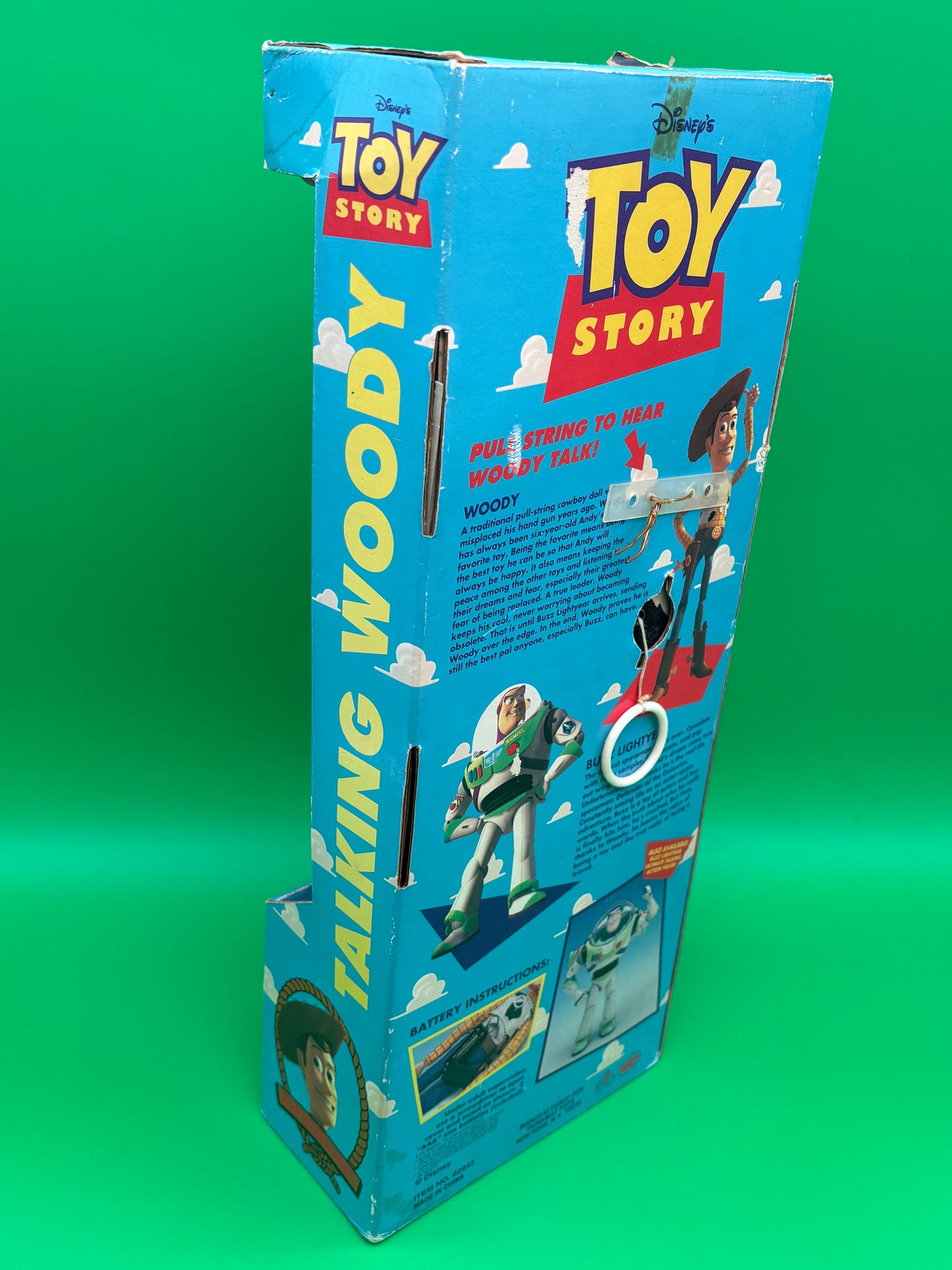 Original 1995 Thinkway Toys Pull-String Talking Woody from Disney Pixar’s Toy Story.