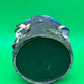Antique Japanese Sumida Gawa Vase Signed Ban-ni Blue Drip Glaze Figural 5.25”