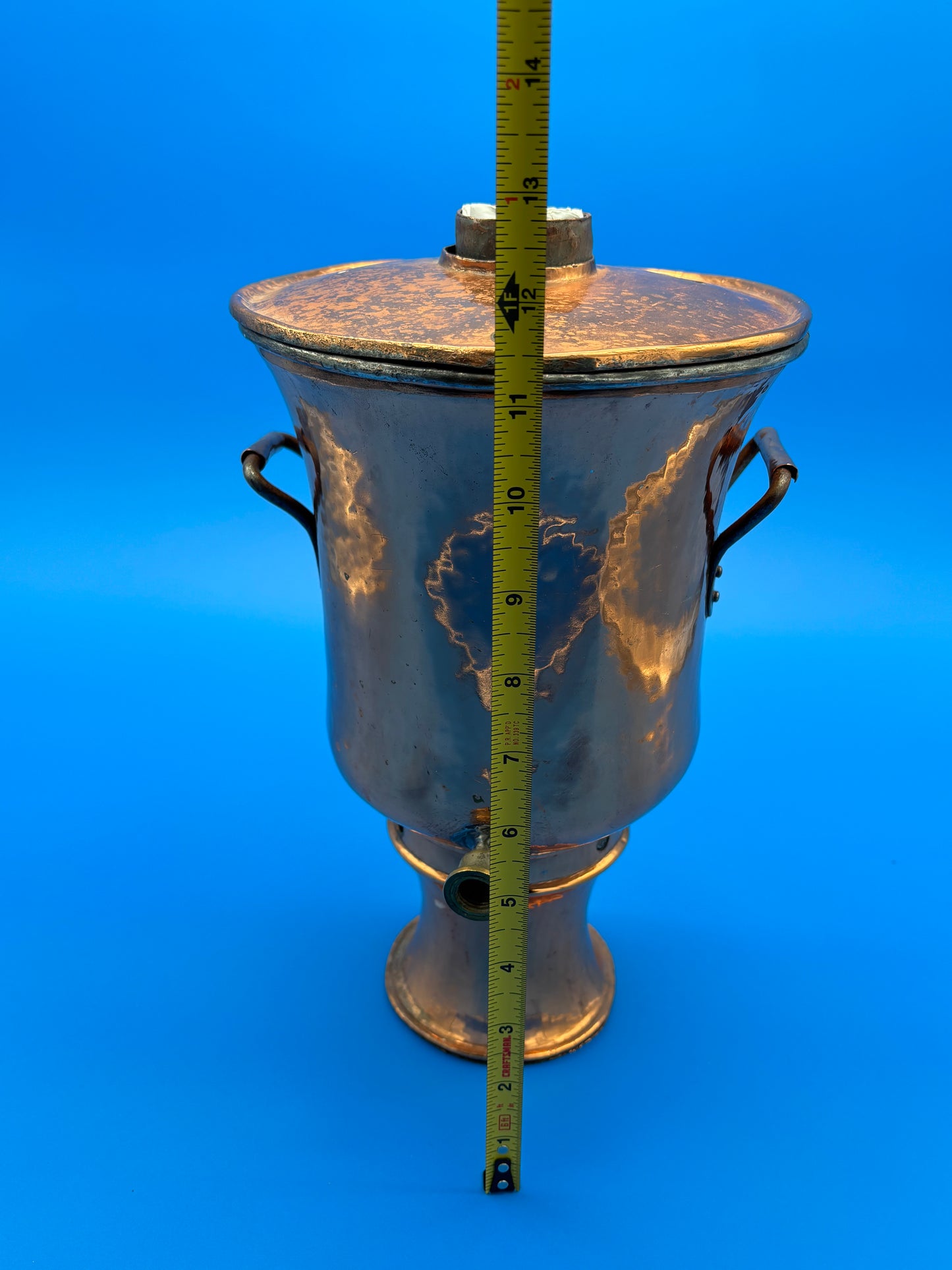 Rare Antique Heavy Solid Copper Tea Samovar - Turkish - Tea Boiler w/Chimney