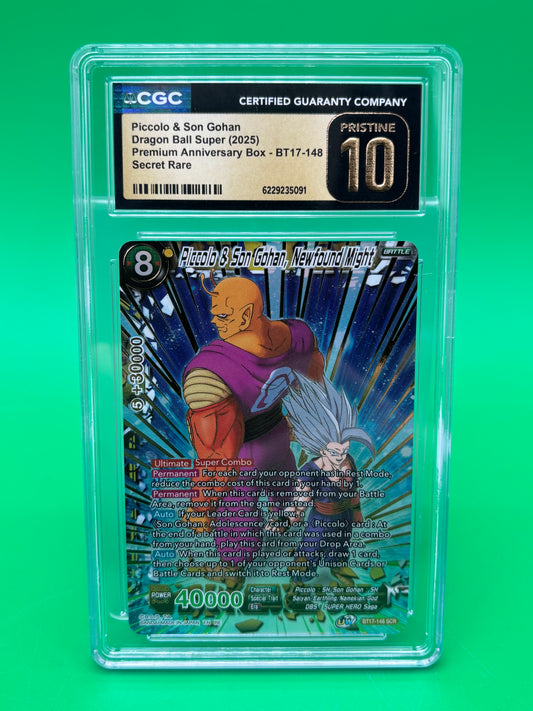 2025 Dragon Ball Super Piccolo & Son Gohan BT17-148 SCR CGC Pristine 10