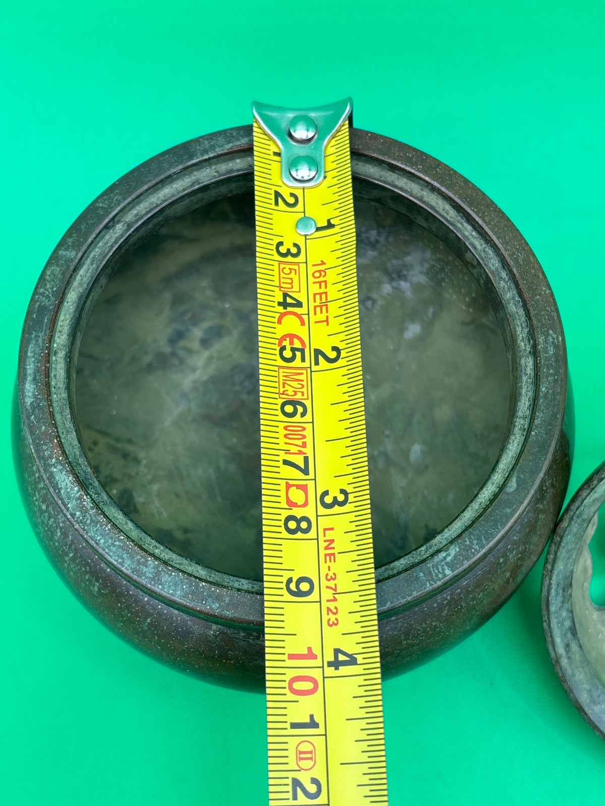 Chinese Bronze Copper Tripod Incense Burner Censer Pierced Lid Xuan Marked 4”