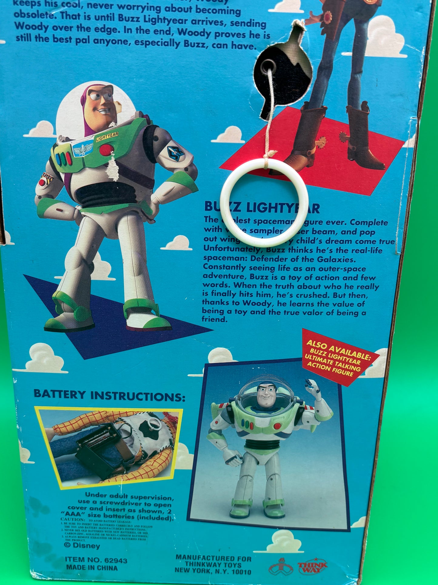 Original 1995 Thinkway Toys Pull-String Talking Woody from Disney Pixar’s Toy Story.