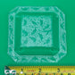 Vintage Clear Pressed Glass Ashtray Bird Berry Motif Square Trinket Dish 3.25”