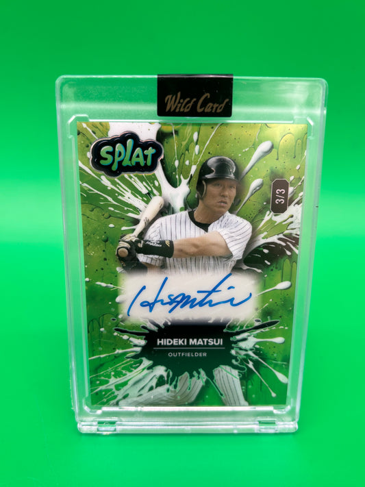 2024 Wild Card Splat Hideki Matsui Auto Green /3 Yankees SBLIM02-HMA 3/3