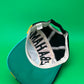 Vintage Bahamas Dolphin Hat Cap Teal Yellow Black Embroidered Spellout 100% Cotton
