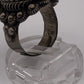 Vintage Taxco Sterling Silver Turquoise Poison Ring Adjustable 10.5g Size 6.5