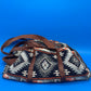 Southwest Aztec Print Weekender Duffel Bag Blue Multi Tribal Boho Oversized Tote