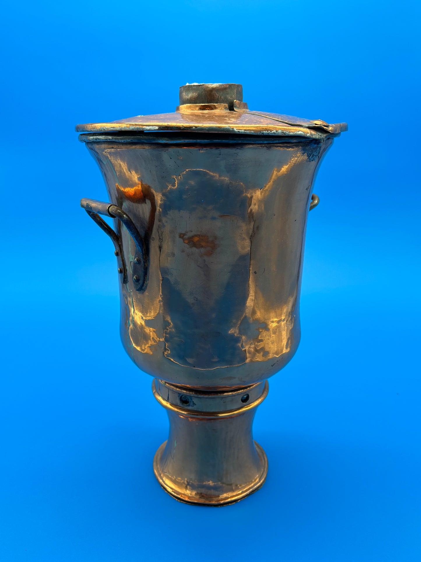 Rare Antique Heavy Solid Copper Tea Samovar - Turkish - Tea Boiler w/Chimney