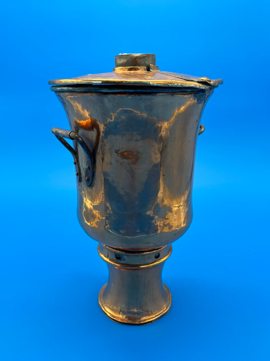 Rare Antique Heavy Solid Copper Tea Samovar - Turkish - Tea Boiler w/Chimney