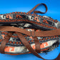 Southwest Aztec Print Weekender Duffel Bag Blue Multi Tribal Boho Oversized Tote