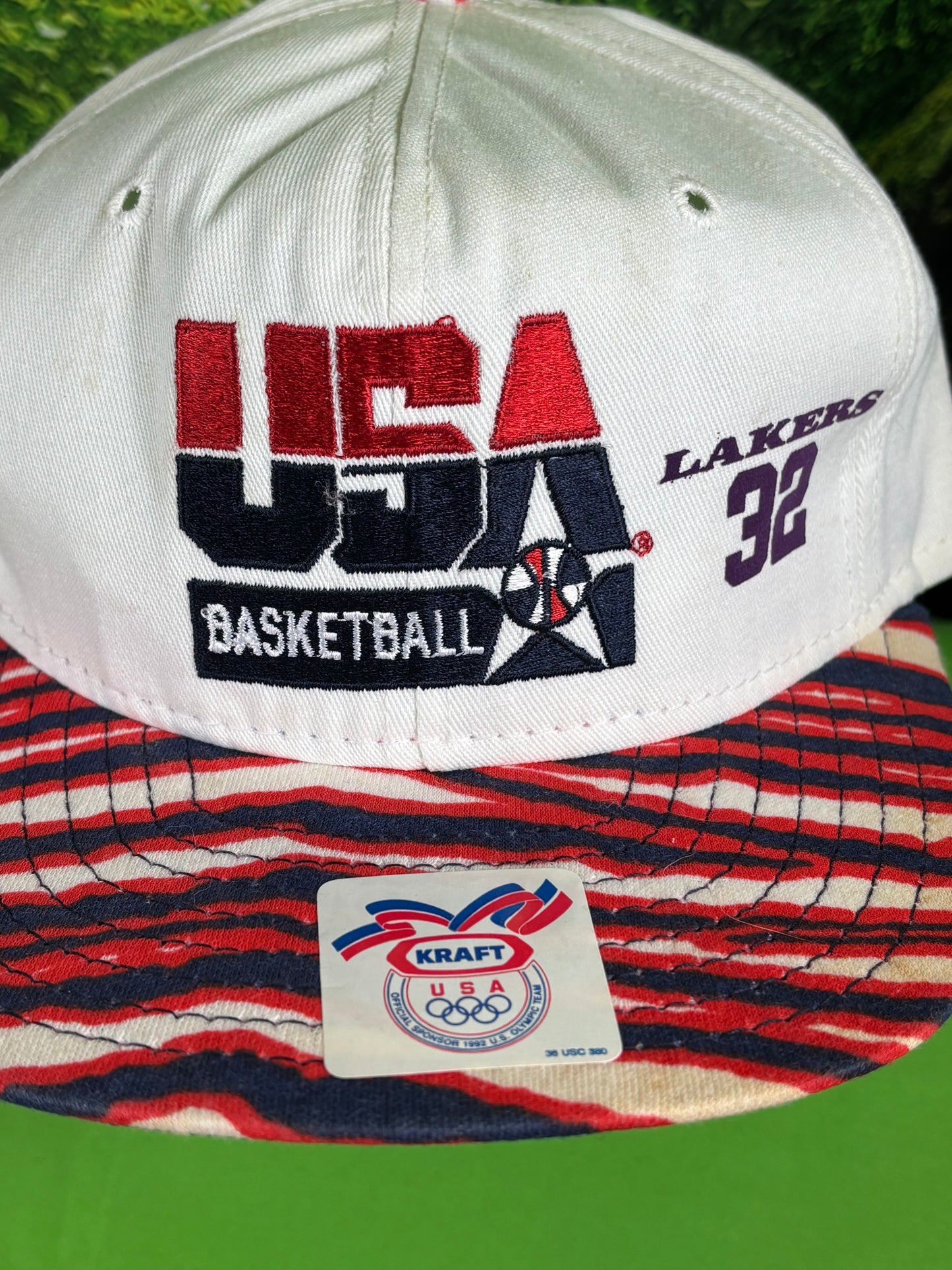 Vintage 1992 USA Team Basketball #32 Lakers Hat