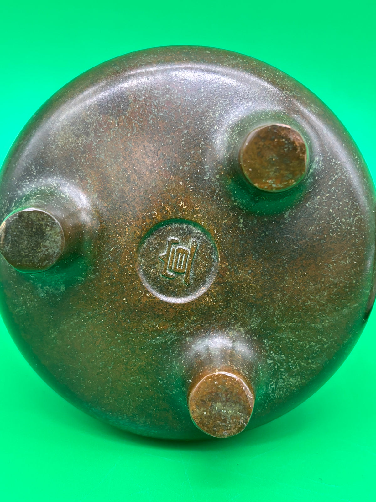Chinese Bronze Copper Tripod Incense Burner Censer Pierced Lid Xuan Marked 4”
