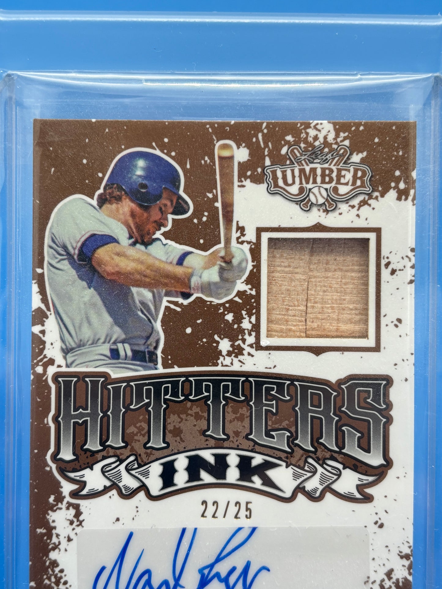 2024 Leaf Lumber Wade Boggs Auto Bat 22/25 #HI-WB1