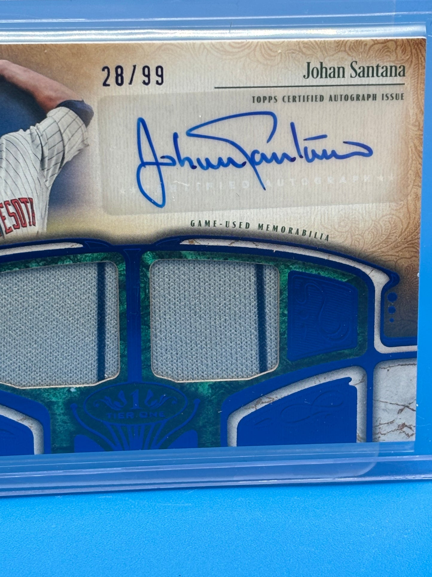 2026 Topps Tier One Johan Santana Auto Dual Relic /99 Twins AT1R-JSA