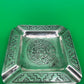Vintage Mexico 900 Silver Ashtray Aztec Calendar Stamped Design 38g 3.25”