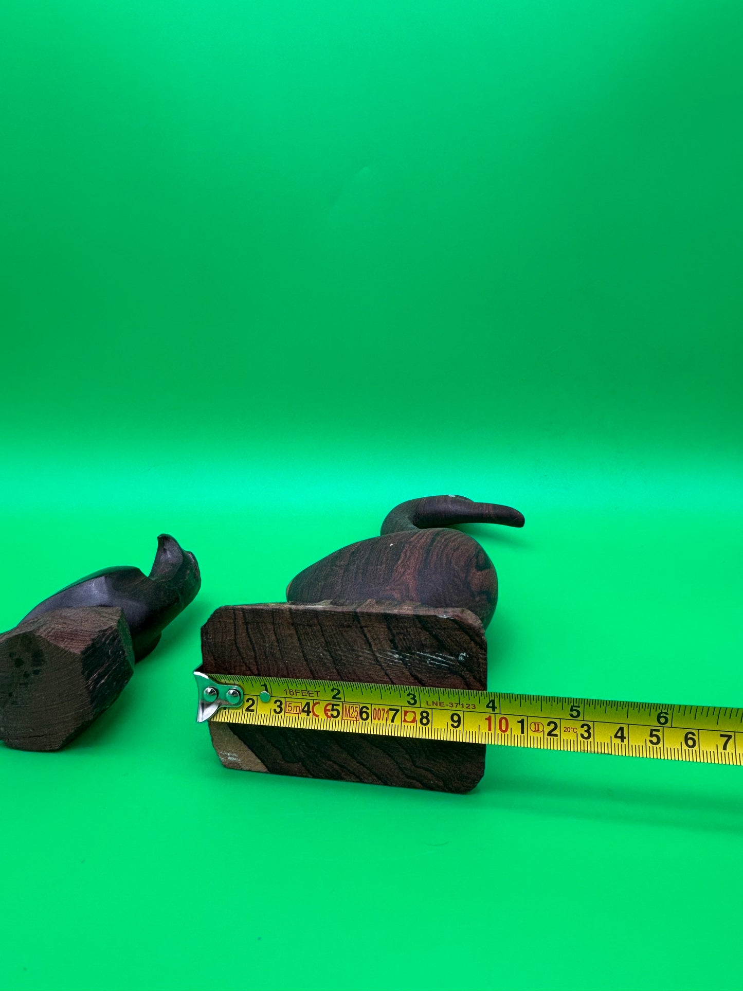 Vintage Carved Ironwood Bird Sculptures Lot of 2 Heron Eagle Folk Art MCM