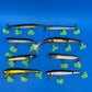 Lot of 8 Vintage Wooden Saltwater Fishing Lures Needlefish Poppers Swimmers Surf Plug Collection