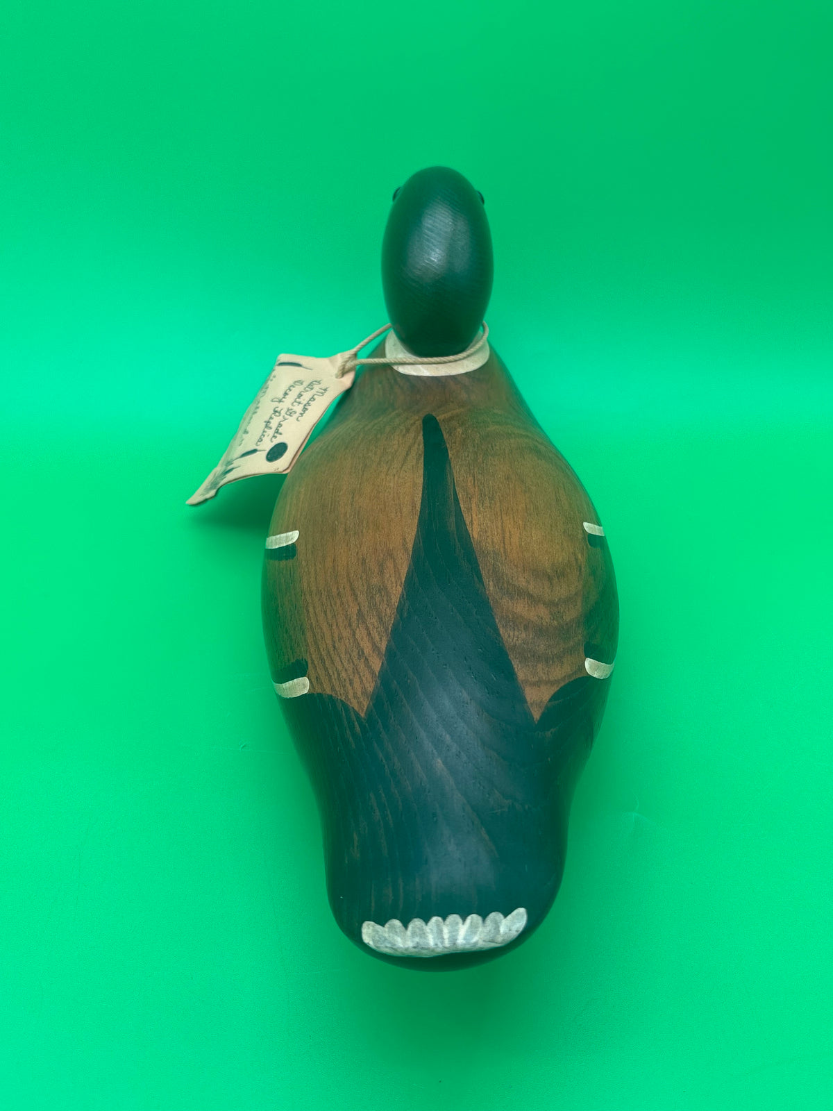 Vintage 1986 Frank L. Beall Mallard Drake Wooden Duck Decoy