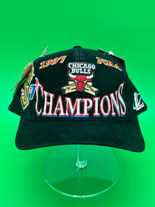 Vintage Authentic Chicago Bulls 1997 NBA Champions Locker Room Hat Snapback NWT