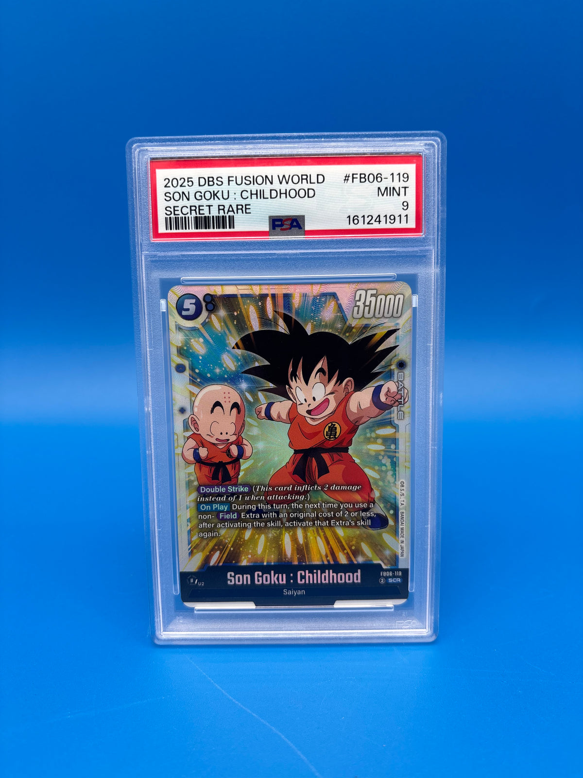 2025 DBS Fusion World Son Goku Childhood FB06-119 SCR Super Alt Art PSA 9