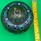 Antique Japanese Cloisonne Enamel Lidded Ginger Jar Floral Tripod Feet 6.5”