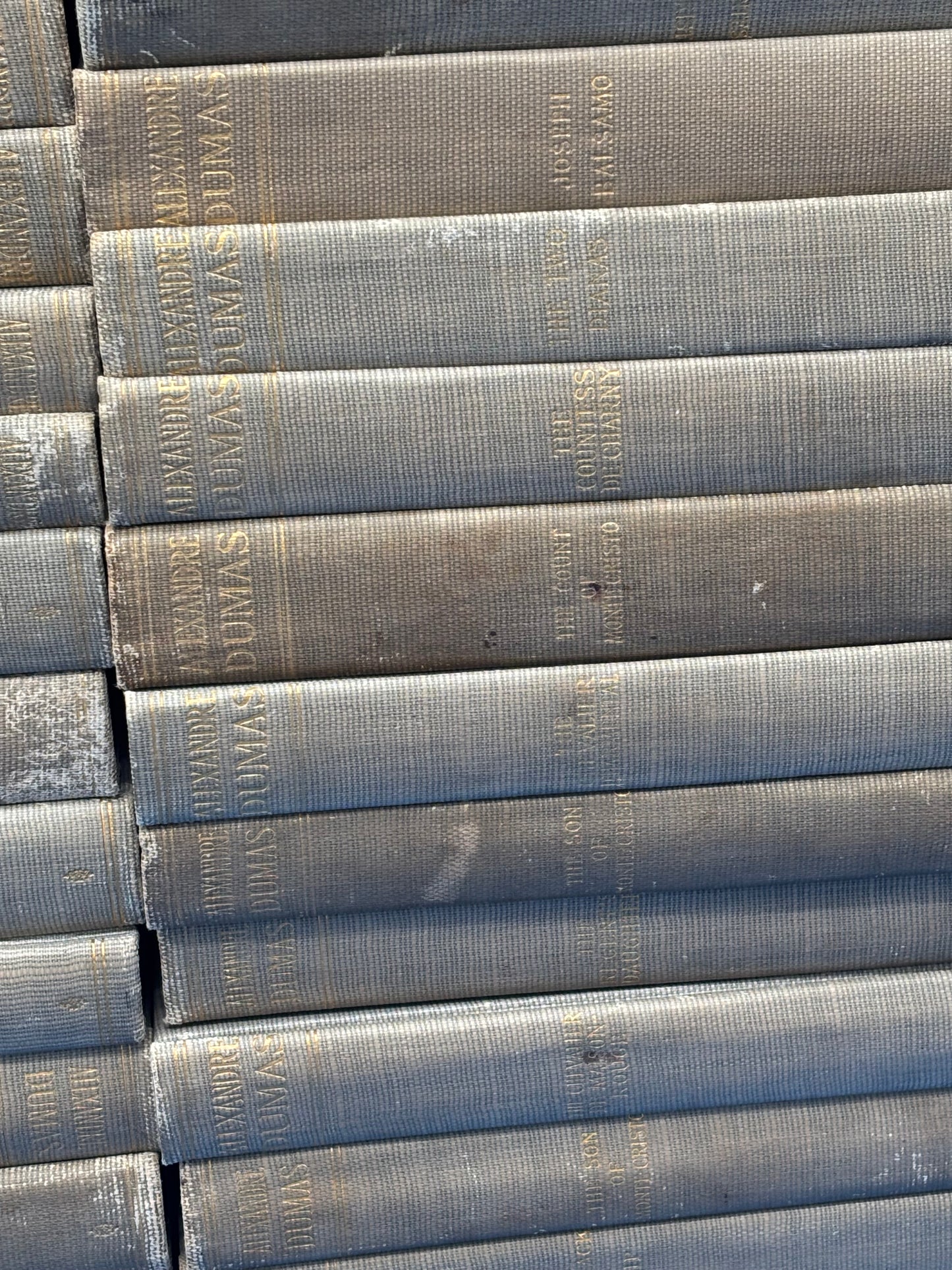 Complete 30 Vol. Works of Alexandre Dumas P.F. Collier Antique Book Set c.1902 Gray Cloth