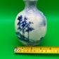 1889-1906 American Belleek Ceramic Art Co Early Lenox Blue Hand Painted Vase