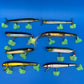 Lot of 8 Vintage Wooden Saltwater Fishing Lures Needlefish Poppers Swimmers Surf Plug Collection