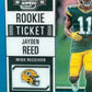 2023 Panini Contenders Optic Jayden Reed Rookie Ticket Auto Blue #41/75 On-Card
