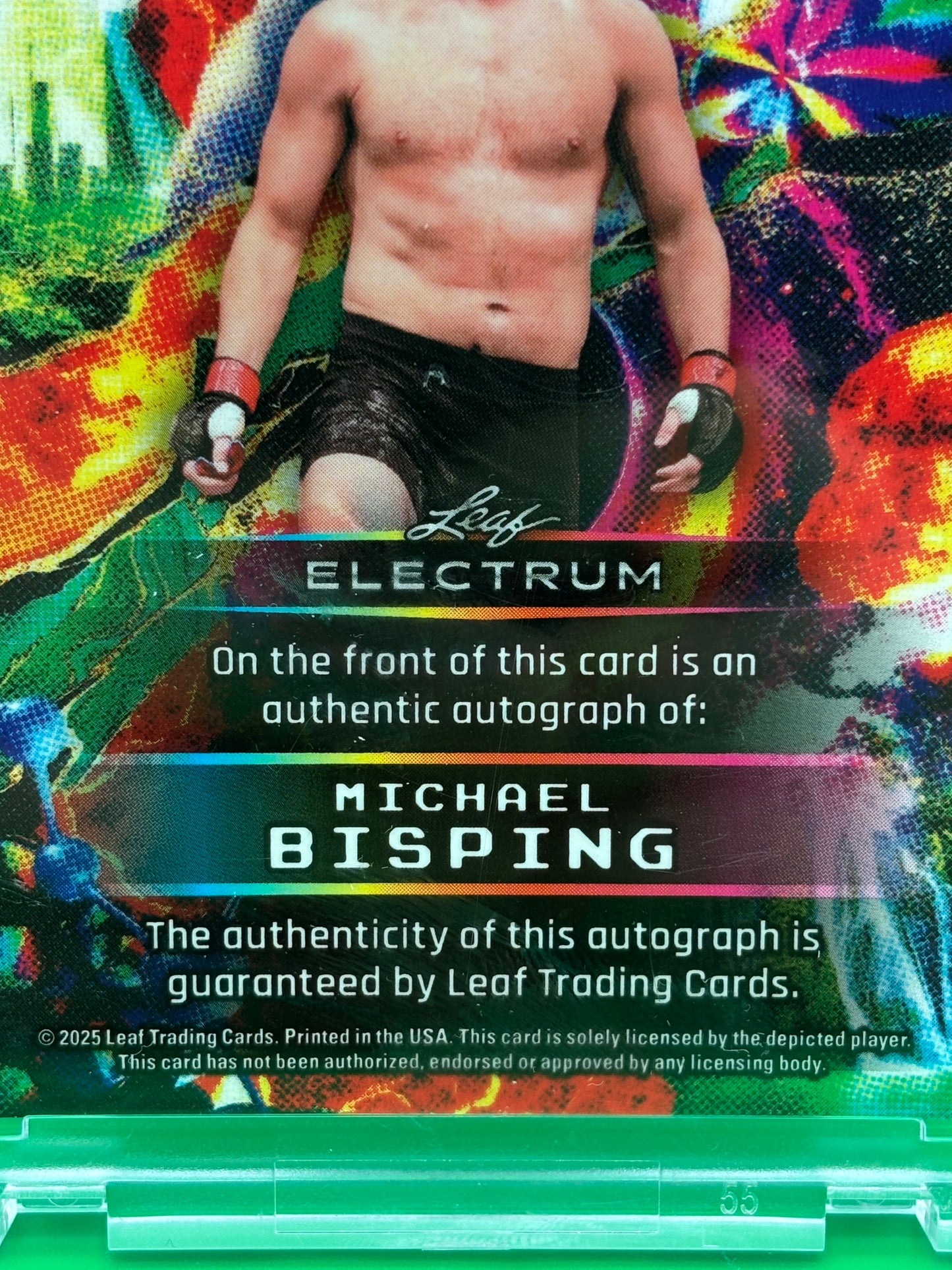 2025 Leaf Electrum Michael Bisping Auto /8 HOF 19 Inscription UFC BA-MB2 Tie Dye